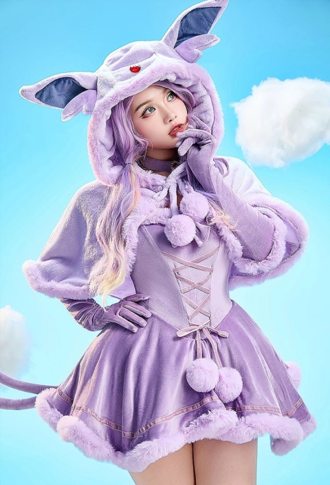 Narzutka Mobbunny Eeveelution Plush Hooded Cape